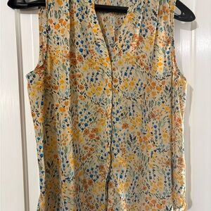 NYDJ Multicolor Floral Sleeveless Blouse